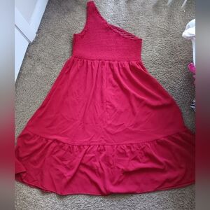 ❤️One-Shoulder Red Dress